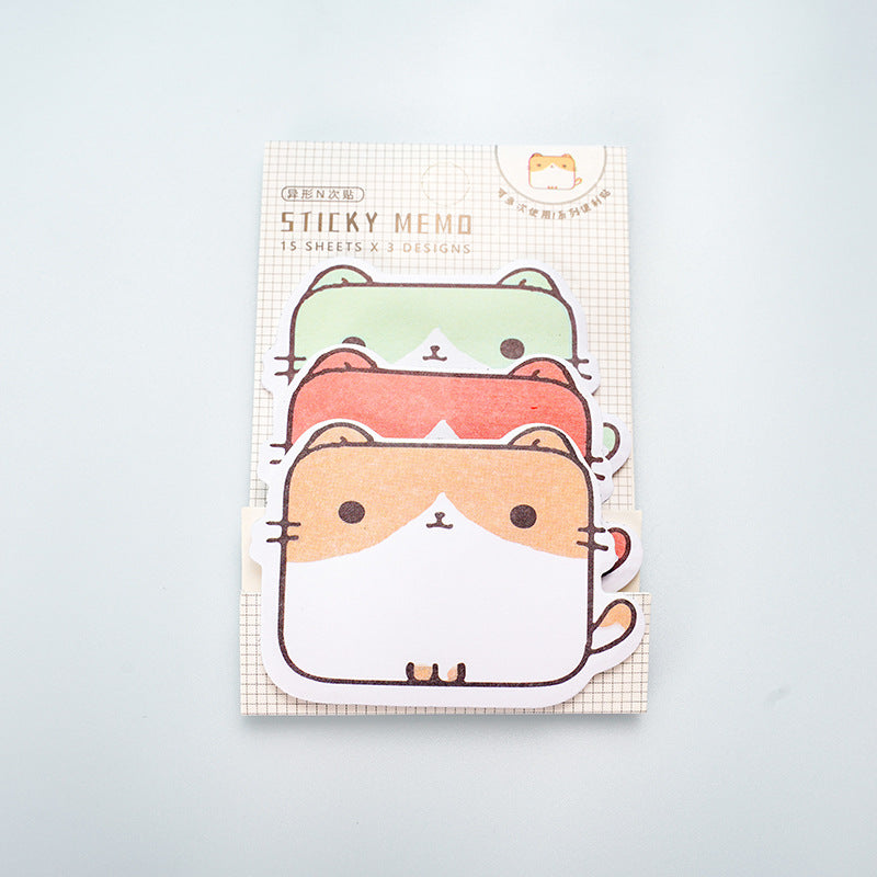 Wholesale 10pcs Cartoon Cute Creative Student Sticky Notes